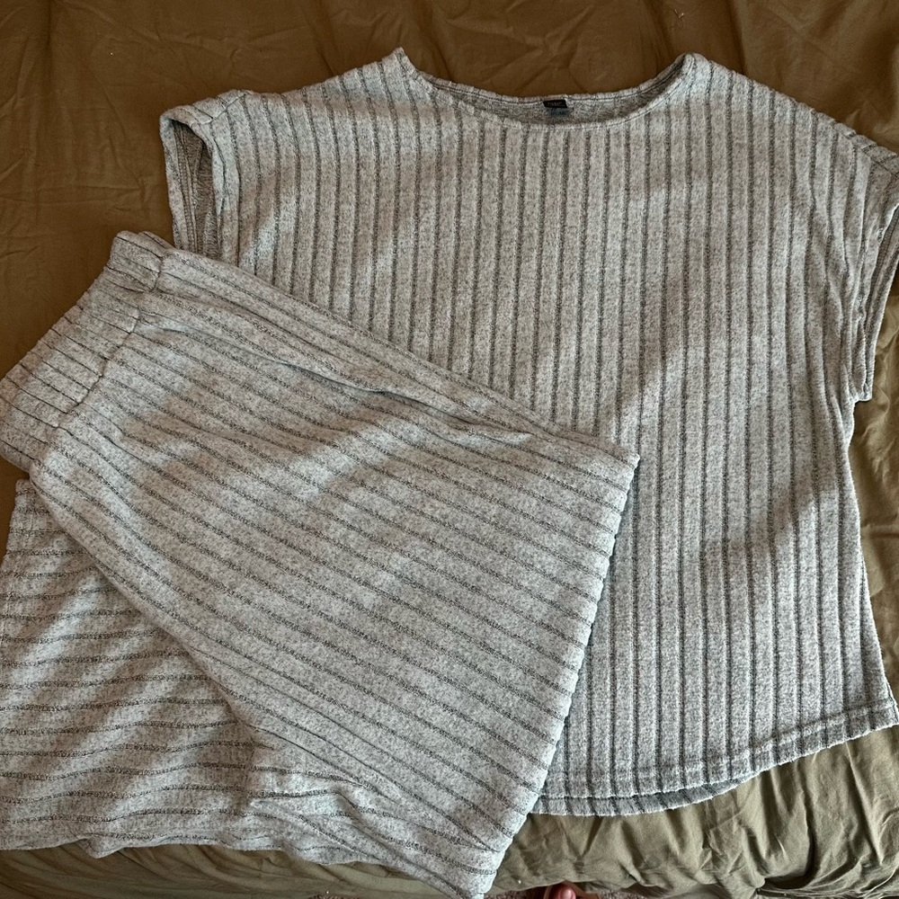 SHEIN Curvy Light Blue Knit Top